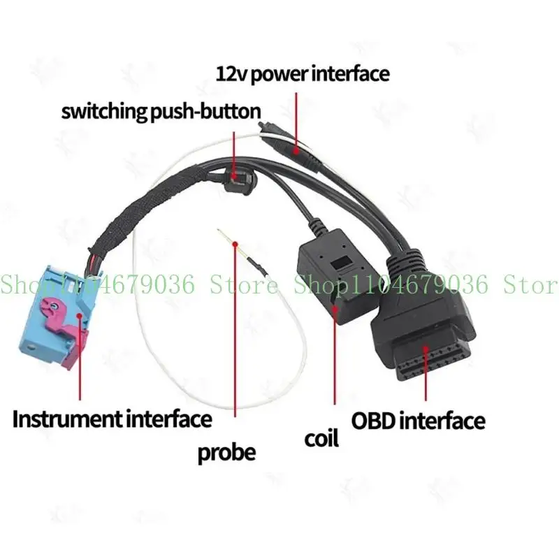 652f véhicule double port OBD2 Splater Cable Faire pour 4e Geerationn Diagnostics Programming Huising Testing Coding