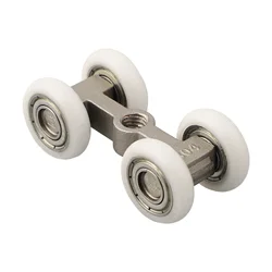 Sliding Door Roller Hardware Slide Doors Pulley 4 Wheels Bathroom Sliding Door Hanging Wheels Rail Track Pulley Hardware