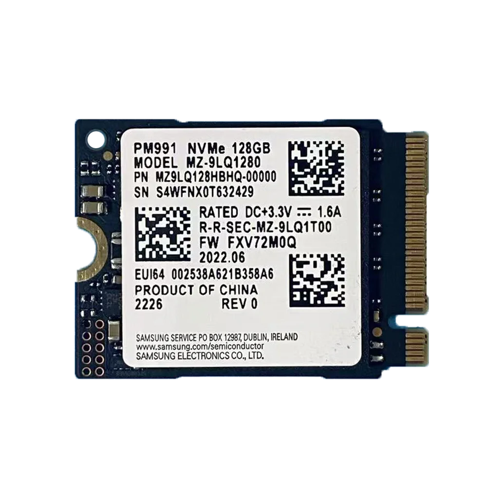 SAMSUNG SSD M.2 2230/2242 NVME Unidad de estado sólido 128 GB/256 GB/512 GB para Xbox Surface Pro Steam Deck Ultrabook Tablet (OEM)