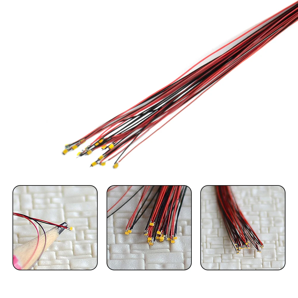 High Quality Brand New Pre Wired Model Light 1.00x0.50mm 15 Pcs Accessories LEDs Lighting Lamps & Lights OO Scale