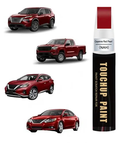 NAH Cayenne Red Pearl Touch Up Paint Compatible with Nissan Exact Match Chips and Nicks Touch Up