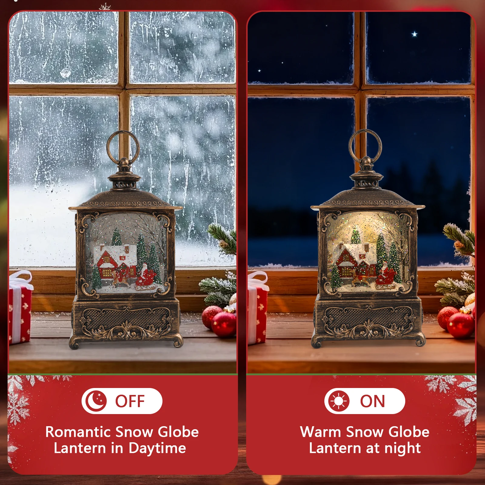 

Рождественский фонарь в виде снежного шара с музыкой, успокаивающими мелодиями, ночник для спальни, детской комнаты, аккумулятор и питание от USB, электрический L