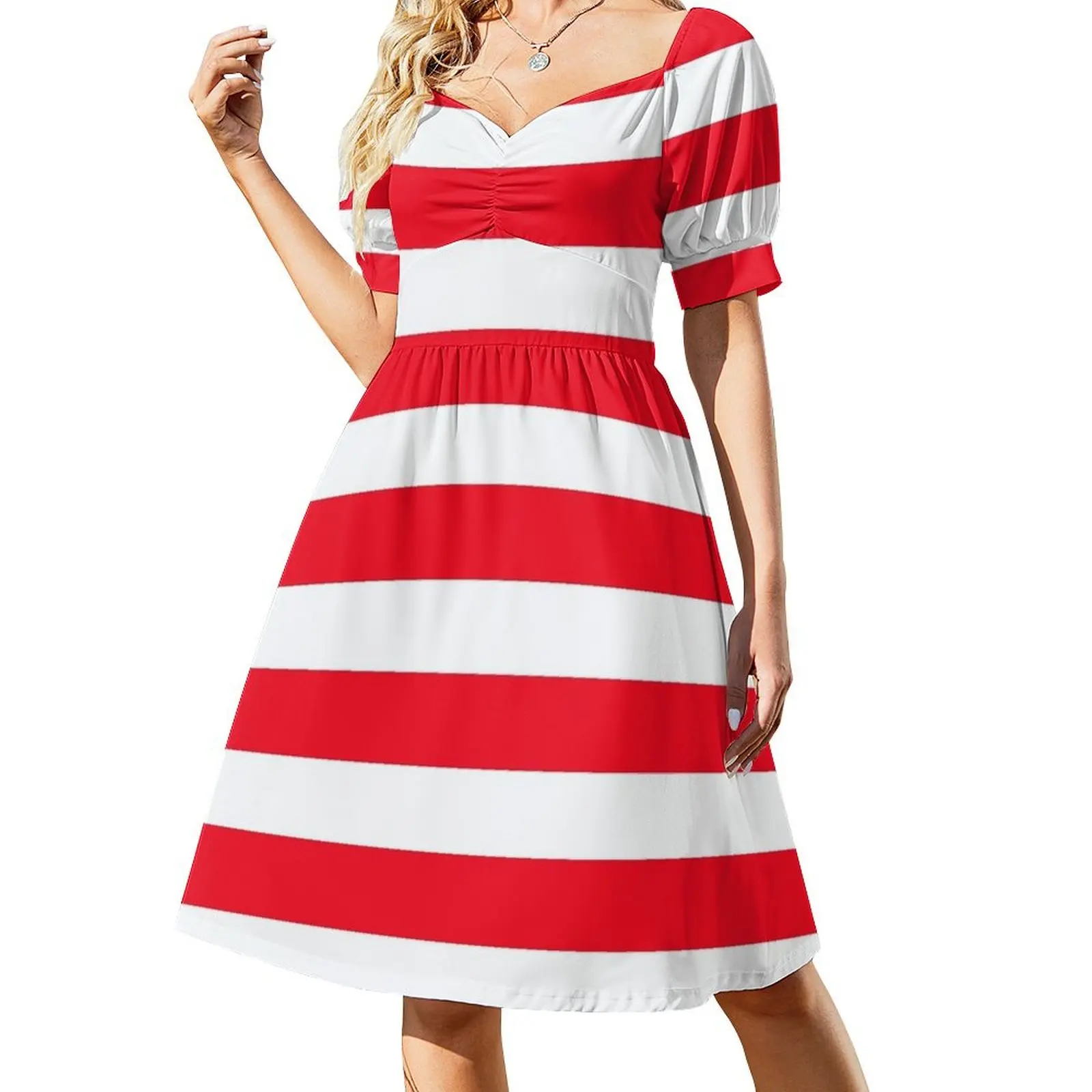 

Aberdeen retro stripes Short Sleeved Dress elegant women's sets fairy dress dresses women summer 2025 Dress