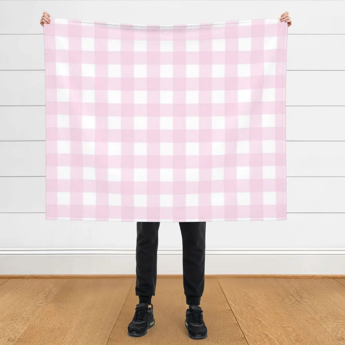 

Soft Pink And White Stripe Check Plaid Pattern Throw Blanket Thin Soft Plaid sofa bed Thermals For Travel Blankets