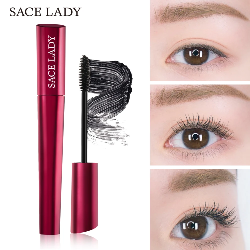 4D di Seta Fibra di Mascara di Curling di Spessore Ciglia Impermeabile 3D Rimel Nero di Estensione Allungamento Eye Lashes Natural Ciglio Cosmetici