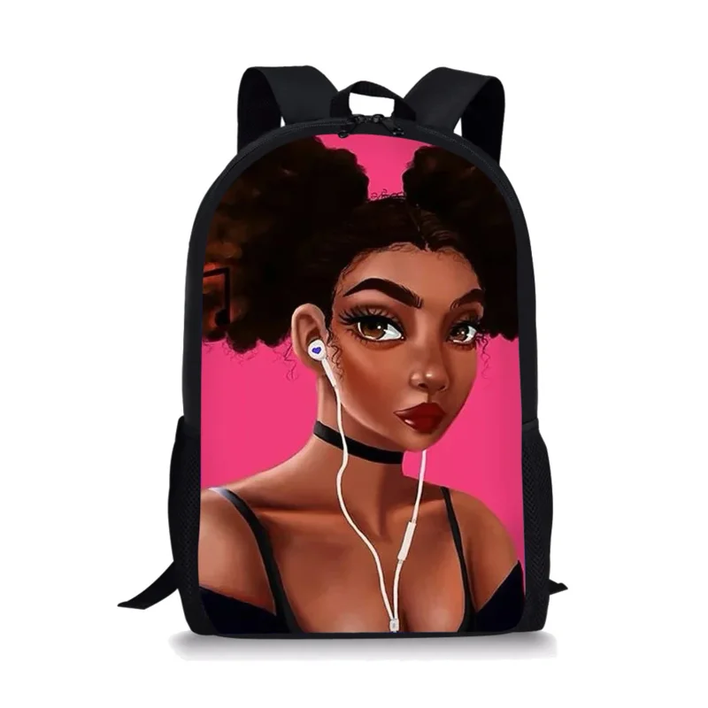 Mochila con estampado de Reina negra africana para niñas y niños, bolsa escolar para niños, mochilas de almacenamiento para adolescentes, mochilas de viaje informales para mujeres y hombres