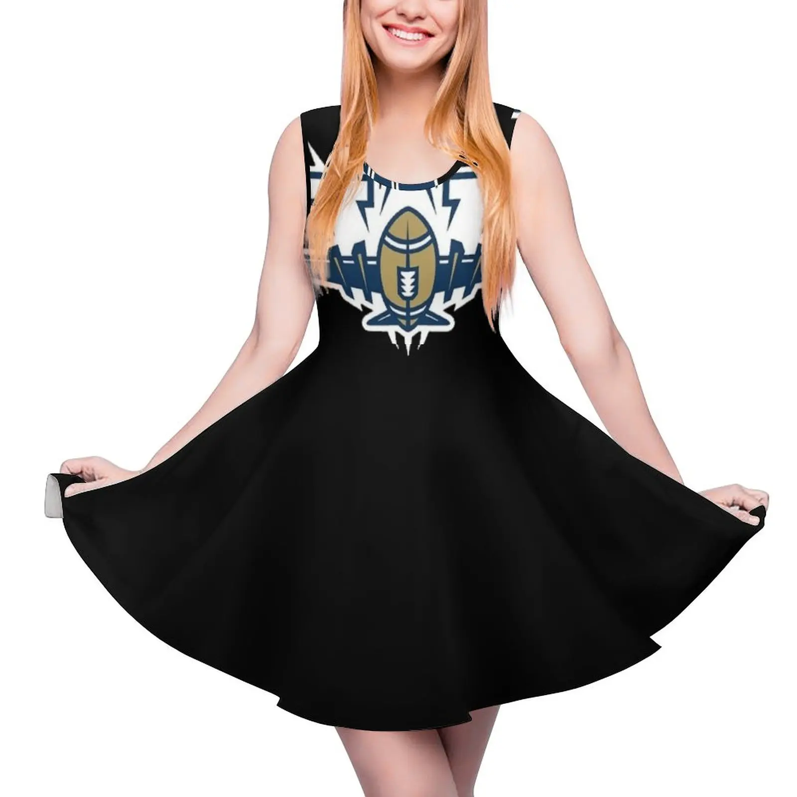 

Winnipeg Blue Bombers Logo with Bombing Planes Sleeveless Dress evening dresses women women"s dresses luxury Clothing female