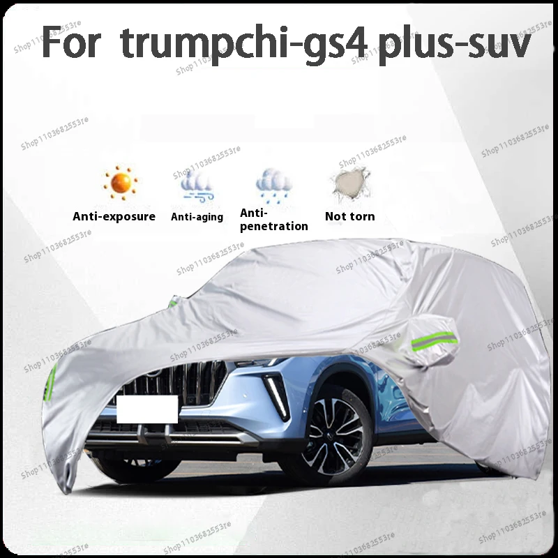 

For Trumpchi GS4 Plus Fit Car Cover Waterproof Dustproof Sunshade (UV) Snowproof Silve Full Cover with All-Day Protection