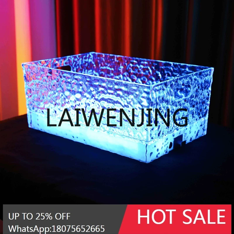 

Led Rechargeable Light-Emitting Ice Bucket 24 PCs Beer Barrel Acrylic Drop-Resistant Ice Bucket