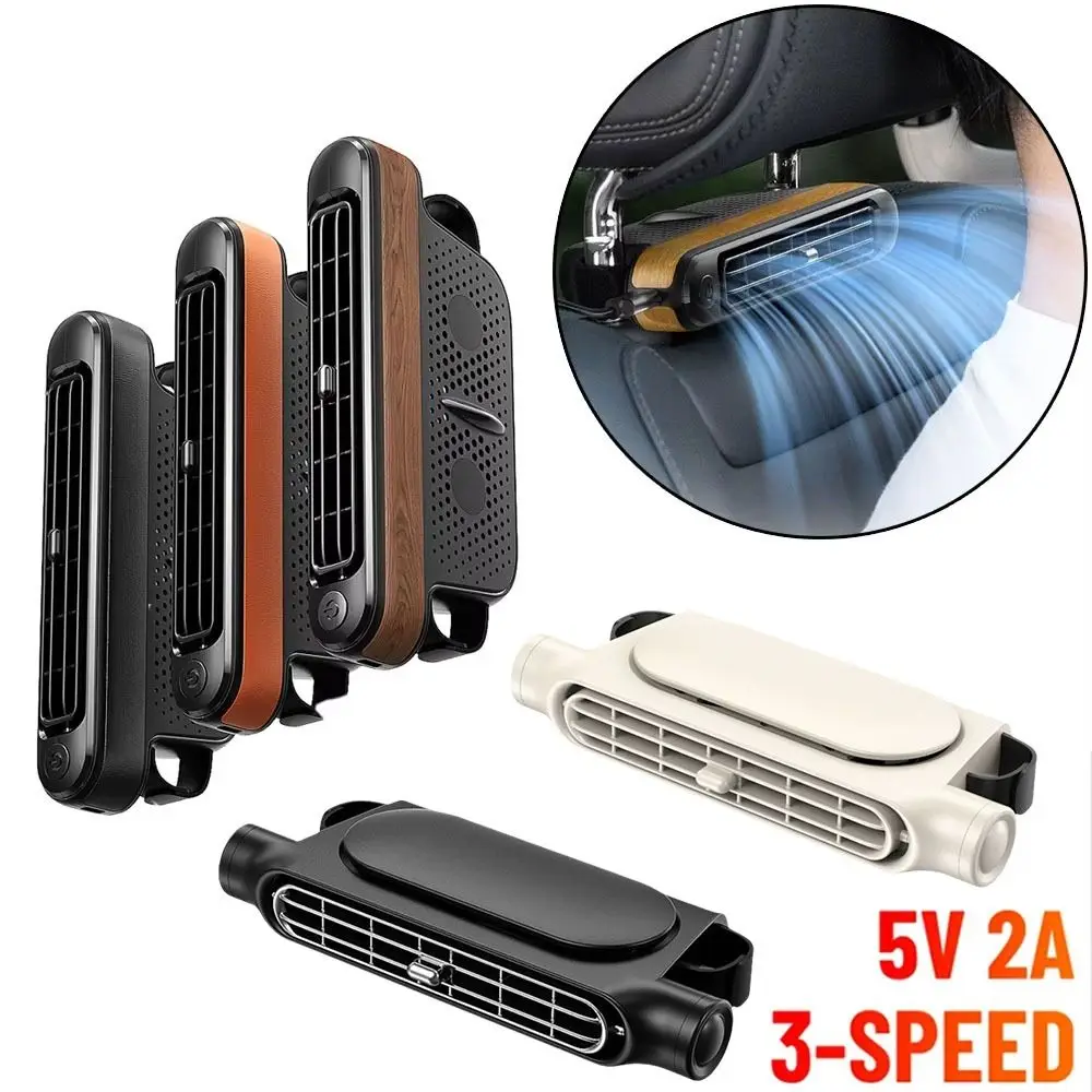 

3 Speeds Adjustable Car Headrest Cooling Fan USB Powered Silent Car Interior Fan Air Cooling Save Space Car Seat Fan Front Seat