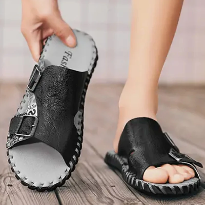 

Сандалии мужские легкие с открытым носком, Нескользящие, Повседневные Удобные, летняя обувь, большие размеры