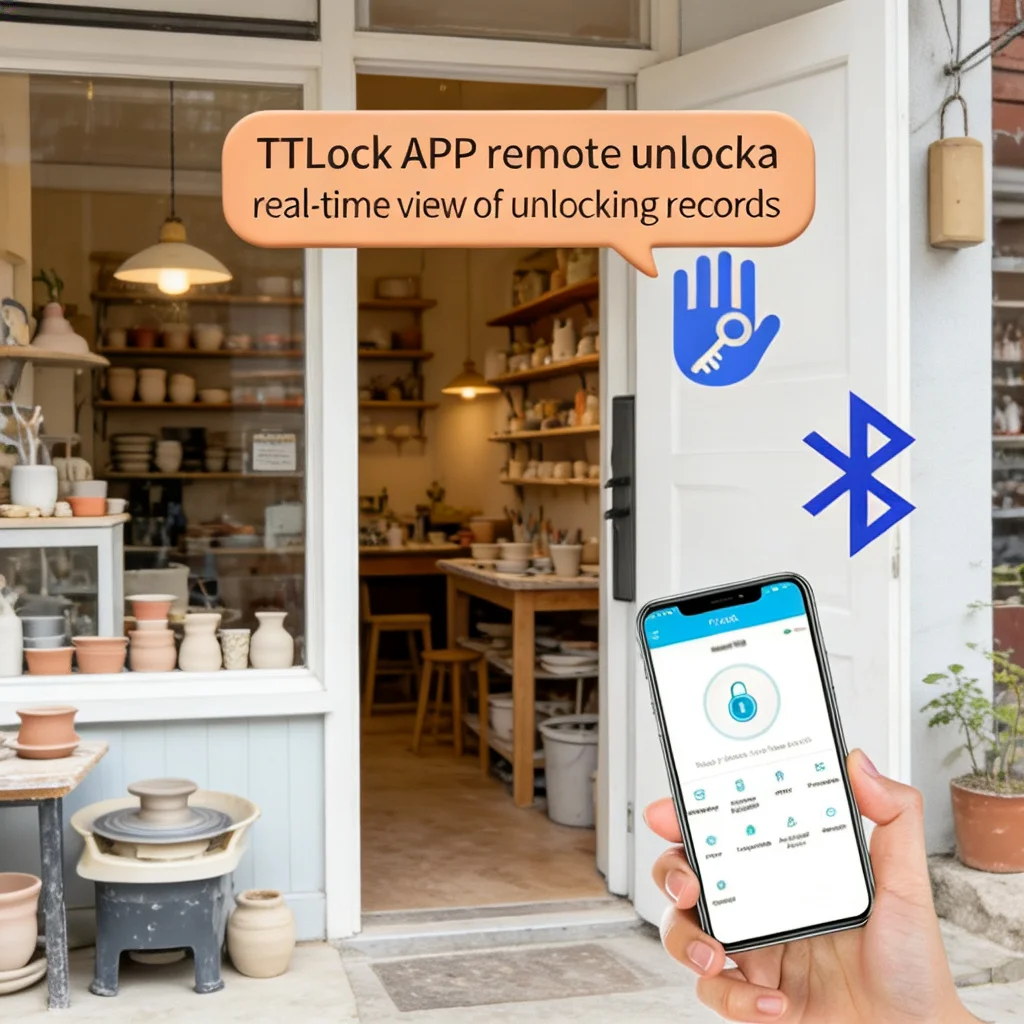 TTLOCK-Compatible Wireless Keypad & Deadbolt Lock Kit – App-Controlled, IC Card Unlock, with G2 Gateway & Remote for Wooden Door