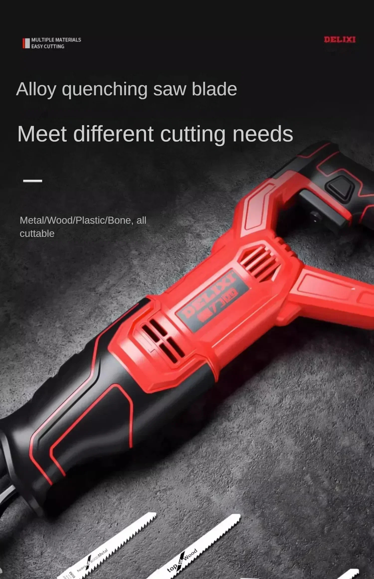 

220V Powerful Electric Reciprocating Saw for Cutting Metal and Wood A