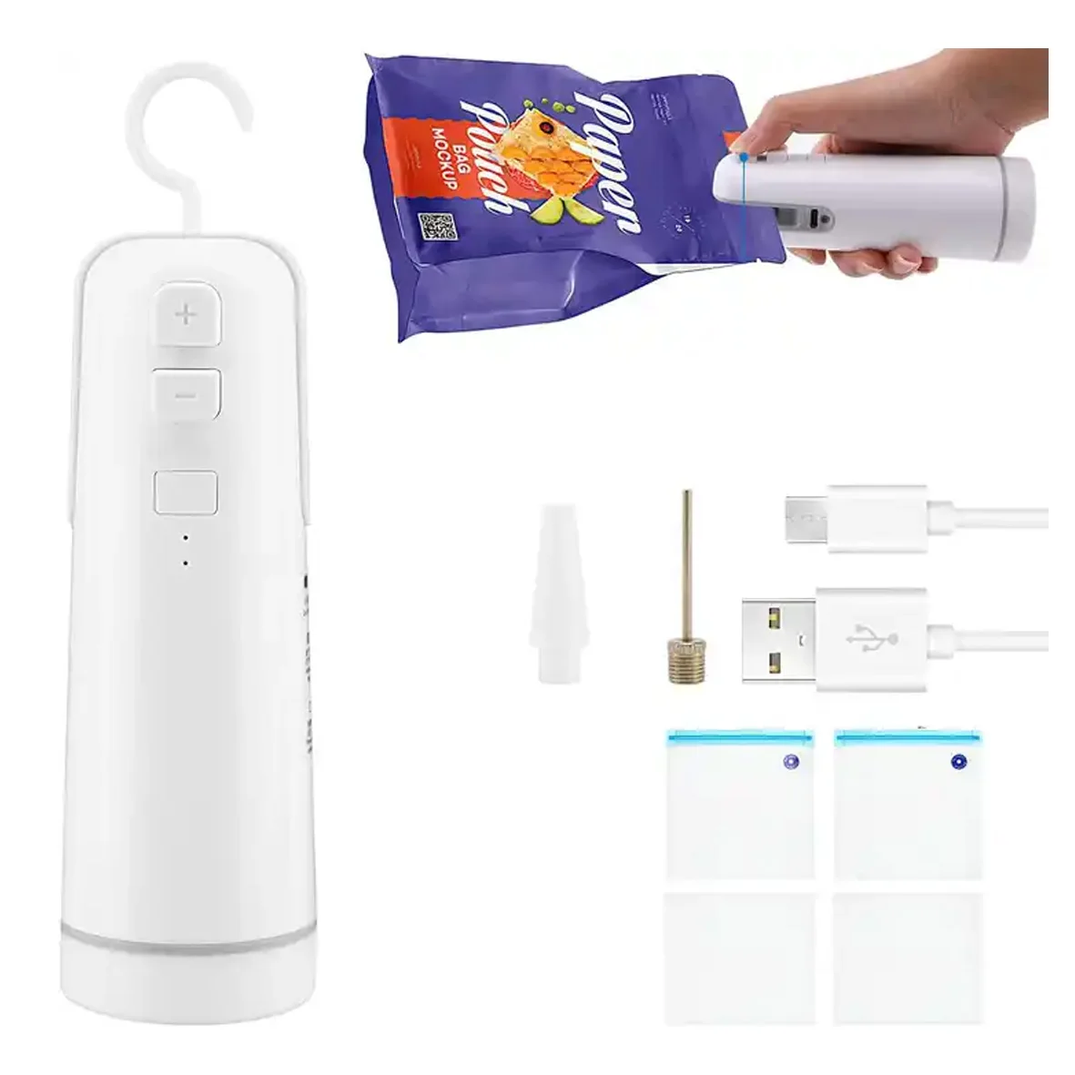 

Portable Vacuum Packing Machine USB Rechargeable Bag Closing Machine Household Food Vacuum Sealer Machine