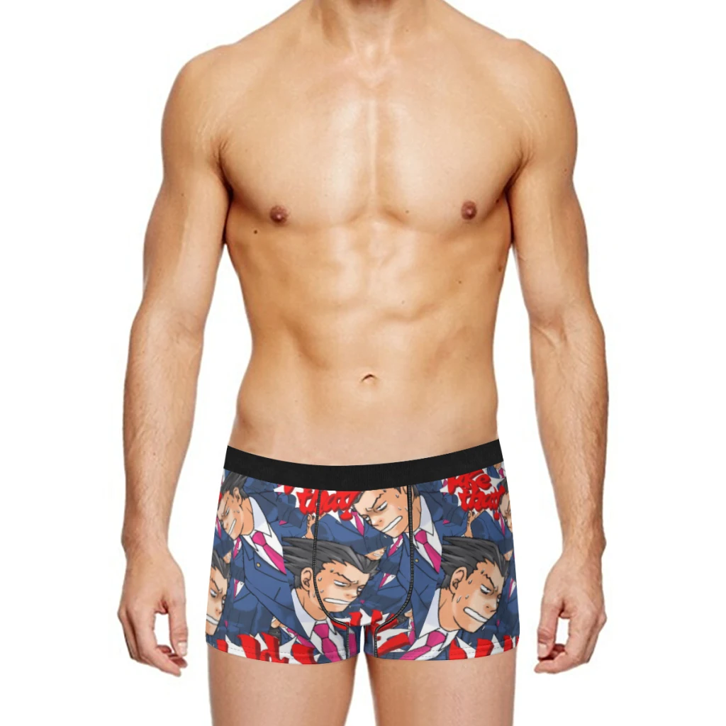 Ace Attorney Milk Silk Man Underwear Boxer Men Underpants Men's Panties Boxers Shorts
