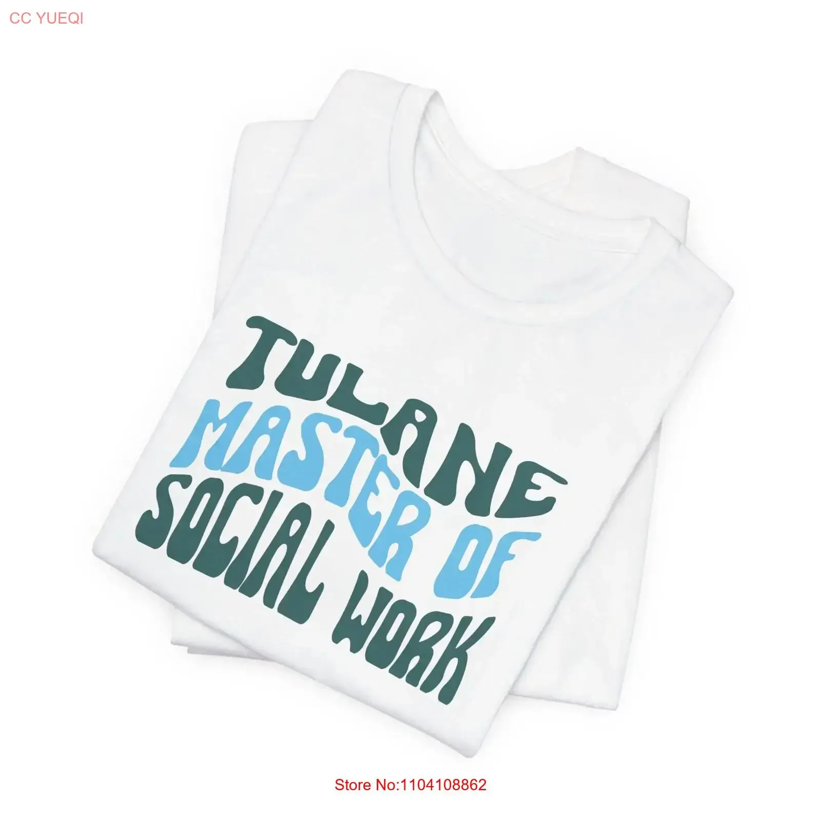 Camiseta de graduación de maestría en trabajo social de Tulane, para estudiantes de posgrado, programa de SW, estilo vintage, lavada, cómoda y versátil