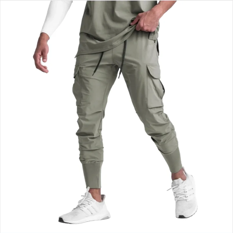 

2025 New Men Sport Pants Men's Fitness Trousers multi-pocket Thin quick dry Stretchy sweatpants Workout Running Training Pants