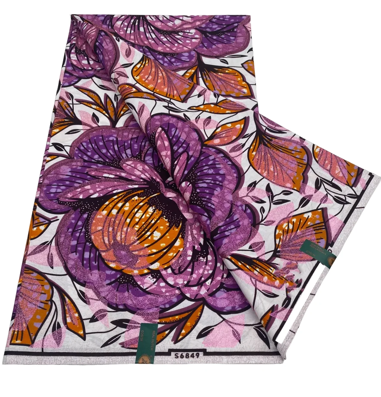 

Super Good Qulaity African Wax Fabric Cotton Material New Grand Wax Ankara Shine Pagne Gilding Shine Stuff Batik 6Yard Textile