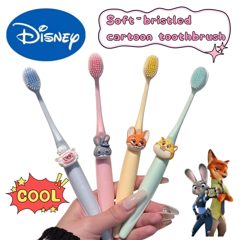 

New Disney Judy Hopps Nick Wilde High Value Creative Spiral Soft Hair Manual Separate Packaging Toothbrush Teeth Cleaning Brush