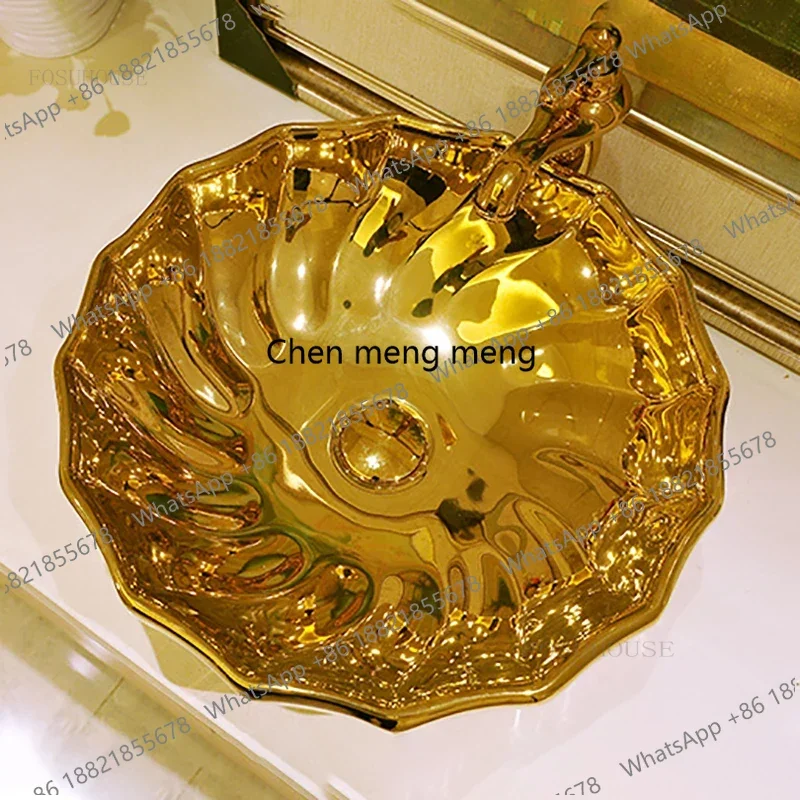 

Современная керамическая раковина для ванной комнаты в скандинавском стиле, в форме лепестка, круглая, для установки на столешницу, также подходит для кухни