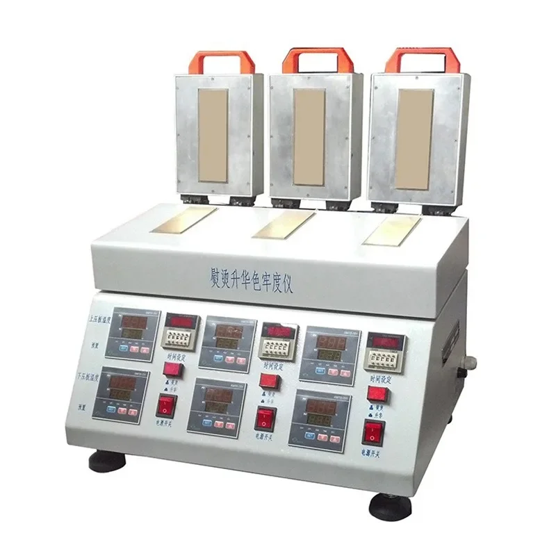 Ironing sublimation color fastness tester Three-station heat-resistant pressing color textile material fastness tester