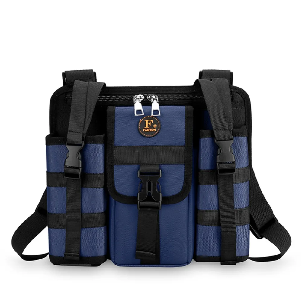 

Многофункциональная мужская сумка через плечо, большая вместительная повседневная дорожная сумка-слинг с держателем для бутылки, на молнии, из оксфордской ткани, кроссбоди