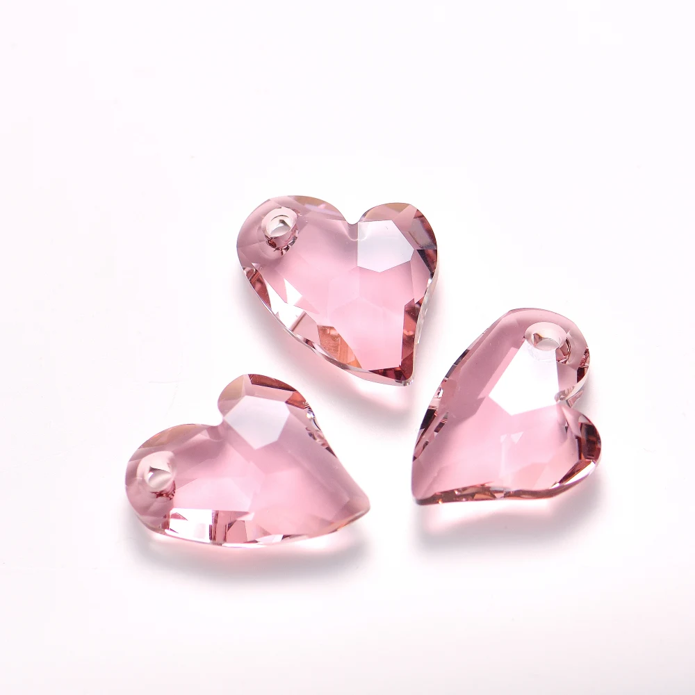 (1 piece) 6261 Devoted 2 U Heart Pendant Loose Beads Genuine Crystals from Austria for DIY Jewelry Accessories Making