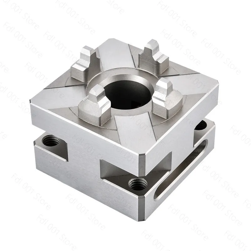 56mm Precision CNC Carving Small Copper Male Manual Chuck Square Electrode Holder for EDM Spark Machines ER Interface