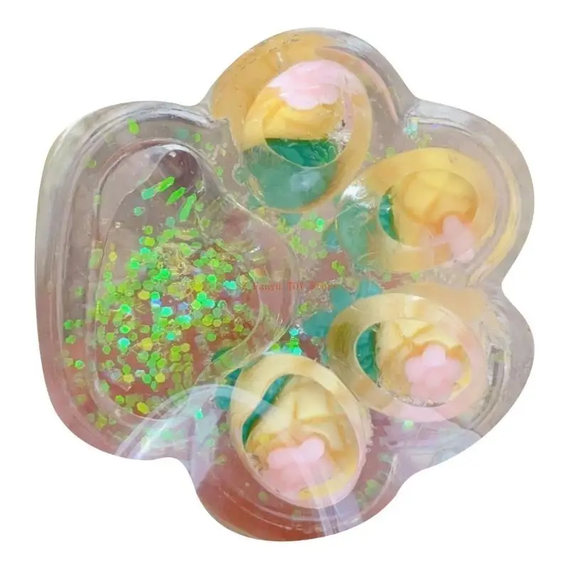 96gc schöne mehrfarbige weiche Sprungbrüche Maltose Stress weiches Spielzeug für Männer Frauen Katzen Pfoten Pfoten