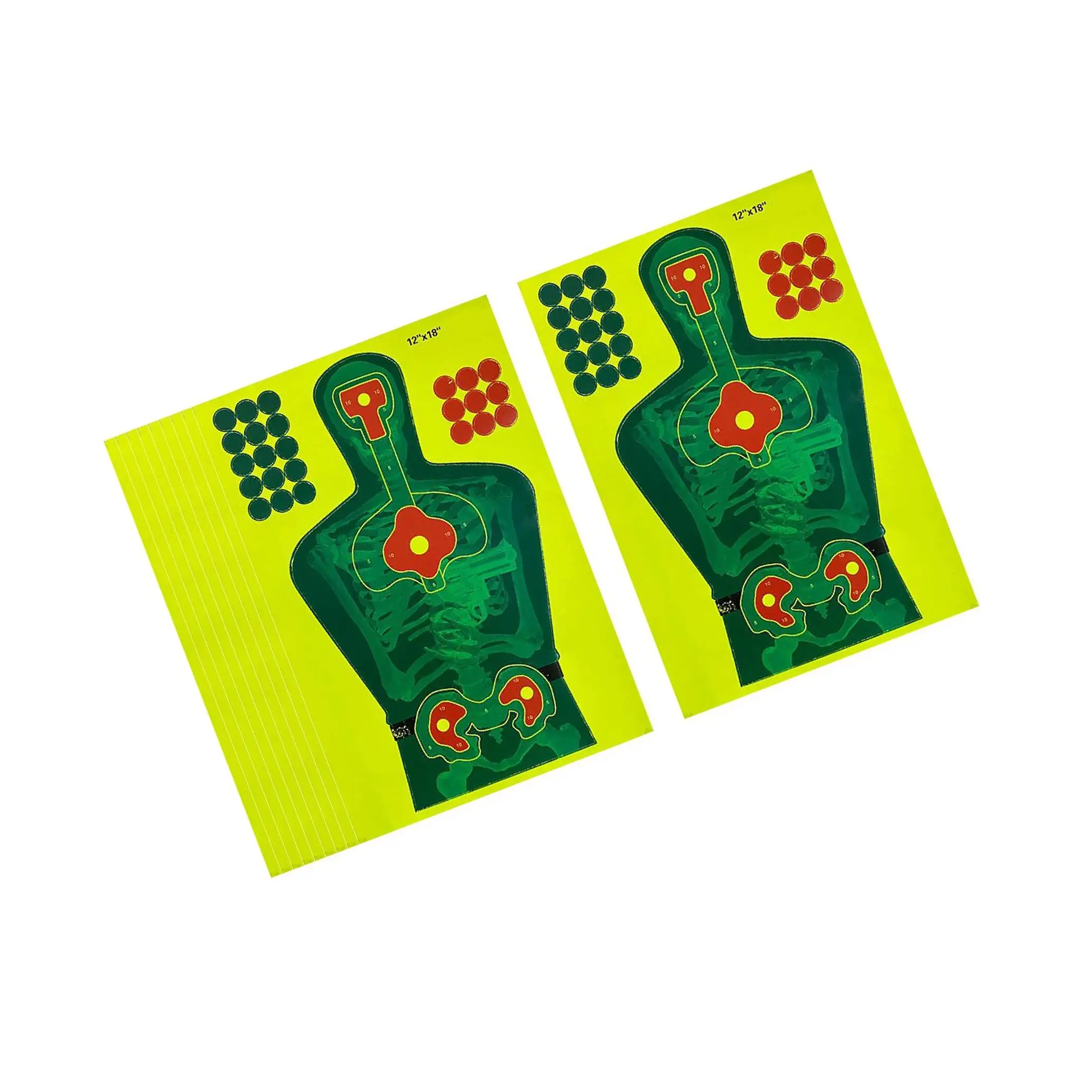 

10x Splatter Targets 12"x18" Paper Silhouette Targets for Shooting Exercise Type1