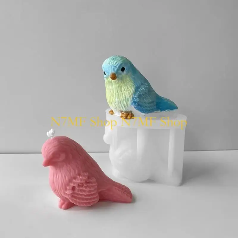 

N7MF Cartoon Little Bird Decoration Silicone Mold Resin Epoxy Halloween Crafts DIY Ornament Jewelry Making Tool