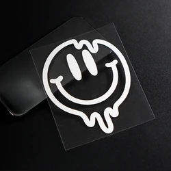 1pc Creative Smiling Face Motorcycle Stickers Vinyl Decals Motorbike Front Cowl Fuel Tank Side Fairings Fender Helmet Decoration