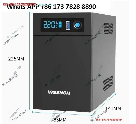 Uninterrupted Power Supply 1200VA UPS Line Interactive with USB Charger Lithium Battery for Computer