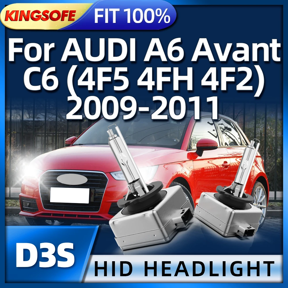 Roadsun 2pcs HID Xenon Headlight D3S Bulb 6000K Auto Lamp For AUDI A6 Avant C6 4F5 4FH 4F2 2009 2010 2011