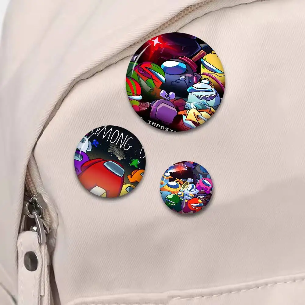 Hot Game A-among U-us Anime Brooches Cute Cartoon Badge Jacket Jeans Lapel Pin Gift Accessorie