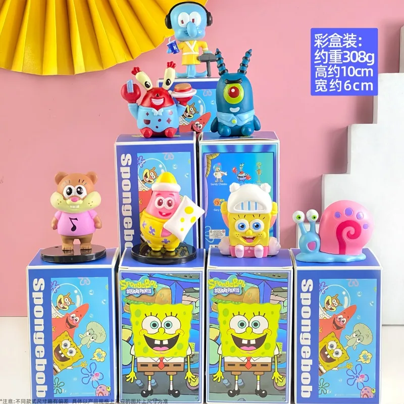 Een Miniso Blinde Doos Winnie Spongebob Lotso Crayon Shin-Chan Speelgoed Pop Ei Draaiende Pop Machine Ornament