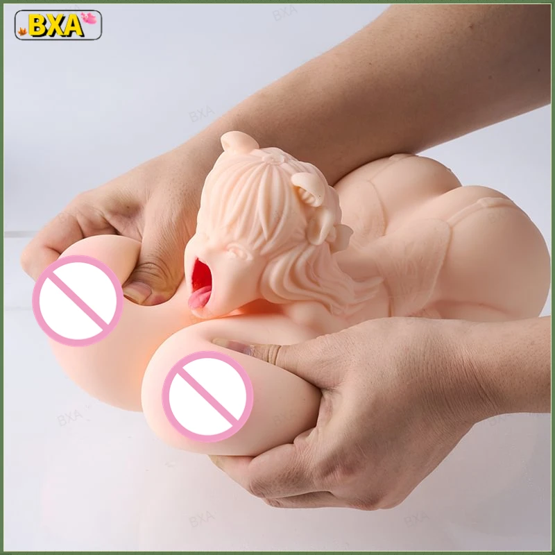 Japanese Anime Sex Doll Hand Chipmunk - Medical Silicone Body Real Sexy Jelly Breasts Oral Vagina with Pellets Male Masturbator