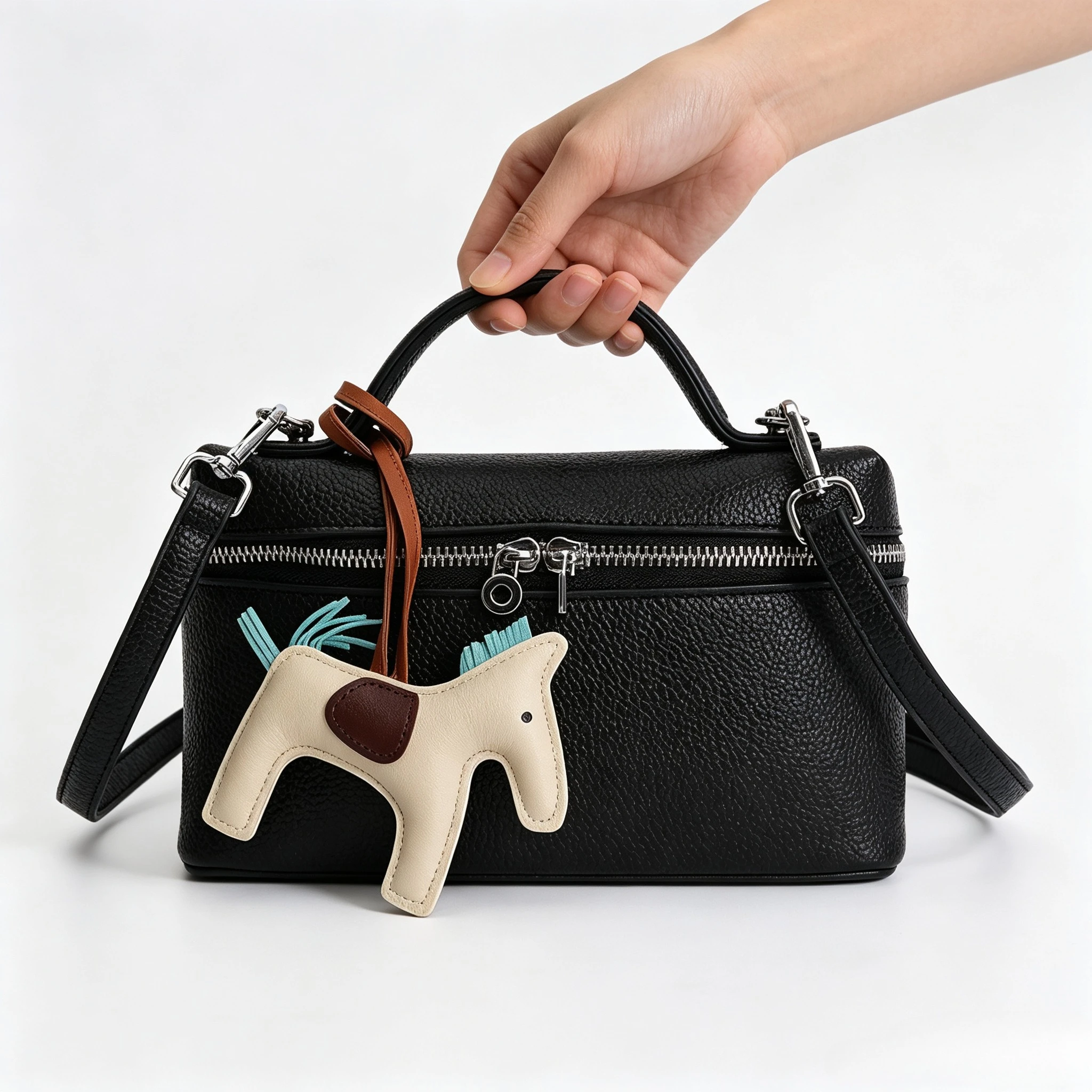 Luxury Luxury Pebbled Faux Leather Box Handbag for Women Top Handle Crossbody Bag with Horse Charm Retro Travel Cosmetic Shoulder Purse - Aliexpress Deal