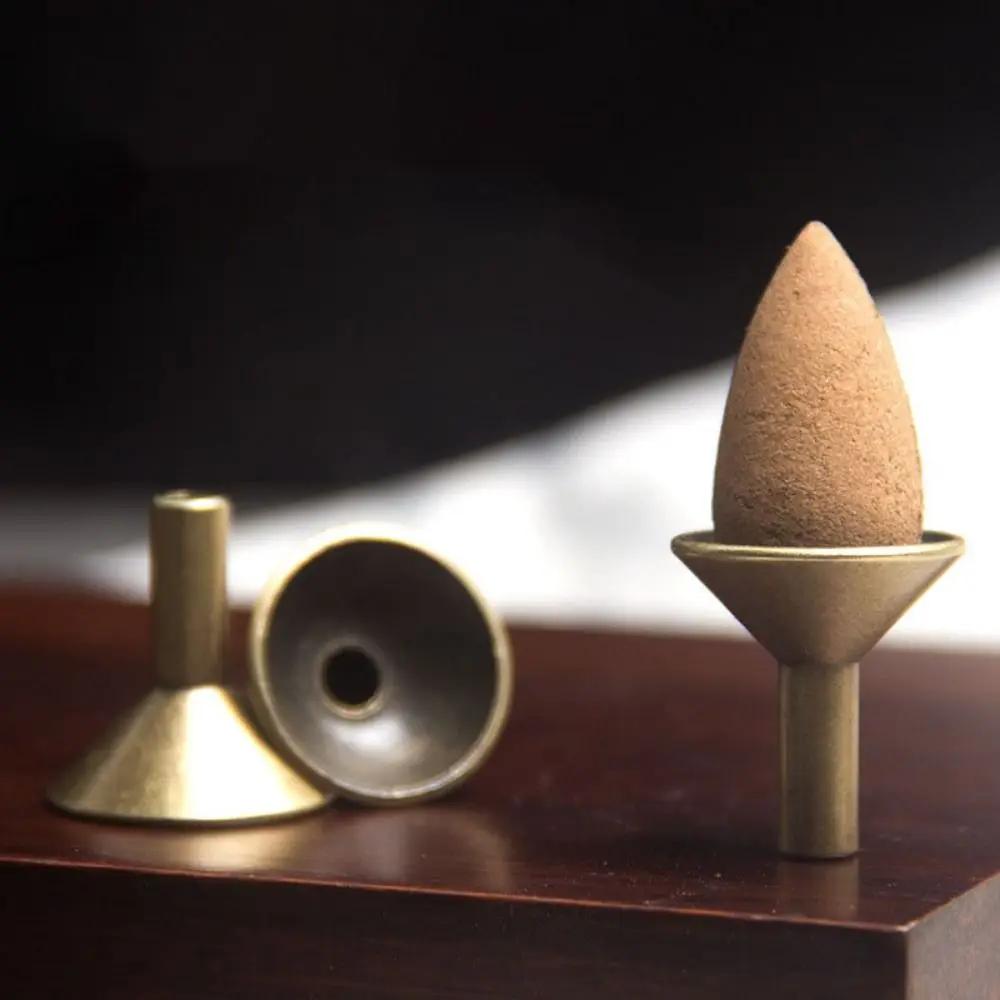 Retro Antique Backflow Incense Holder Alloy Craft Handicraft Backflow Fragrance Base Small Mini Incense Holder Gifts