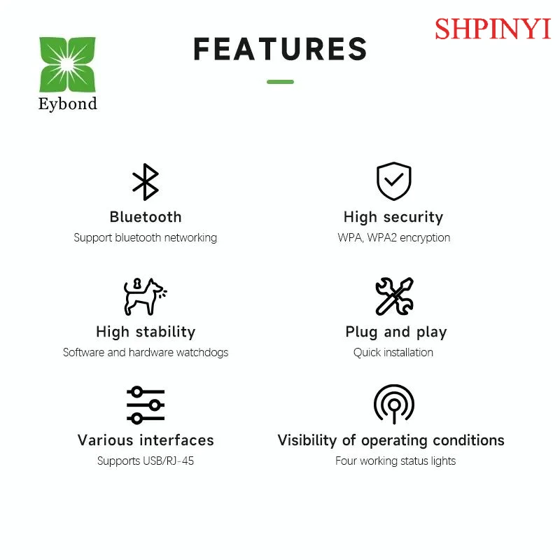Eybond Wi-Fi+Bluetooth RS-232 USB-Wireless-Netzwerküberwachung aller Marken-Inverter-Datenlogger