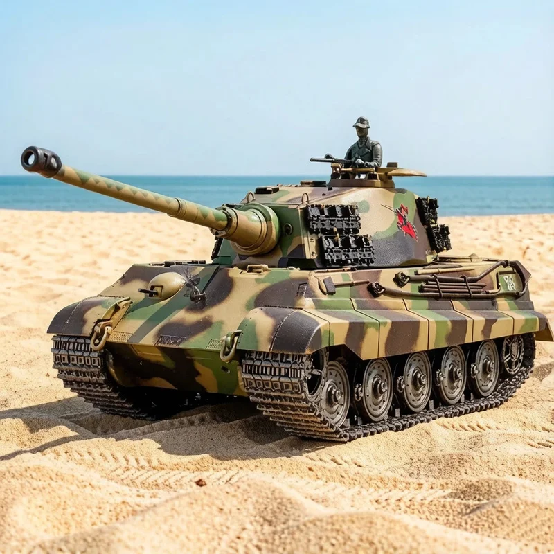 Hot Henglong 1/16 3888a German Tiger King Henschel 7.0 Remote Control Tank Crawler Vehicle Simulation Off-Road Model Toys Gifts