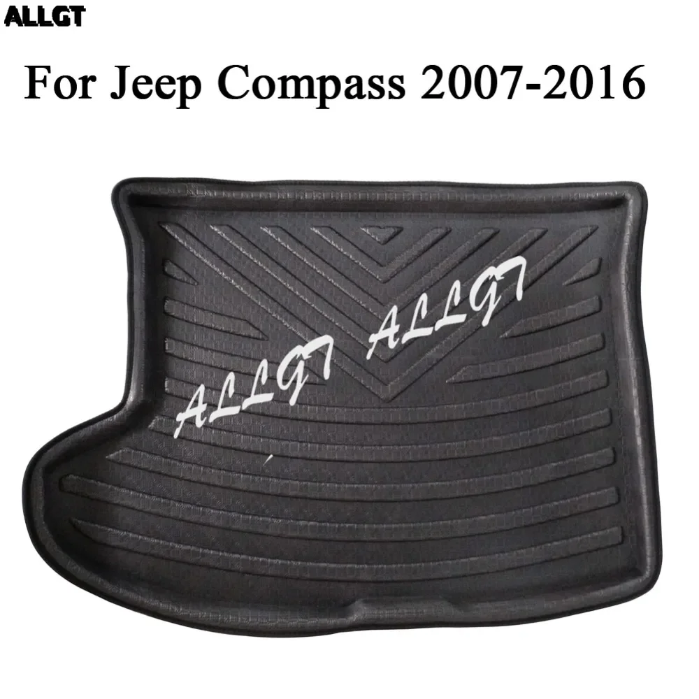 Rear Trunk Cargo Linear Floor Mat Fit for Jeep Compass 2007 2008 2009 2010 2011 2012 2013 2014 2015 2016 Black