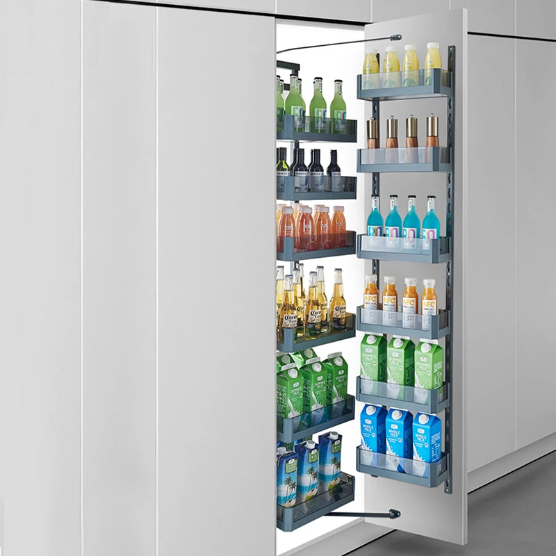 Kitchen Pantry Organizer Soft Close Storage Basket Unit Tall Pull Out Pantry