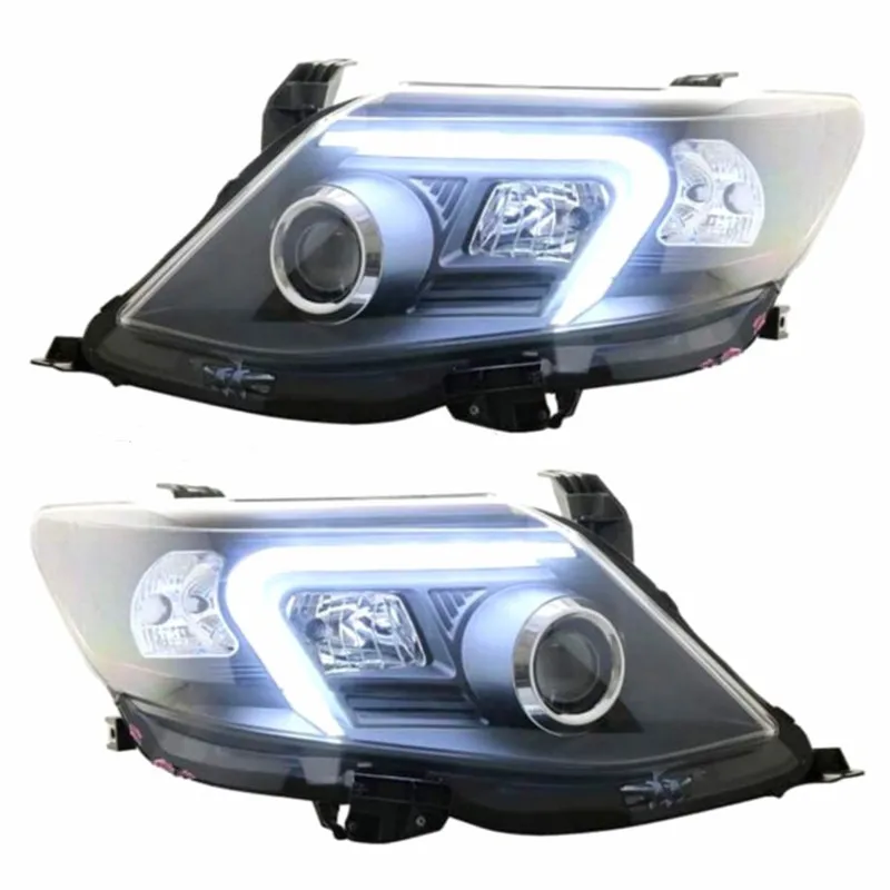 Car Headlight Assembly For Toyota Fortuner 2012 - 2015 LED Light Bar Projector Head Lamp