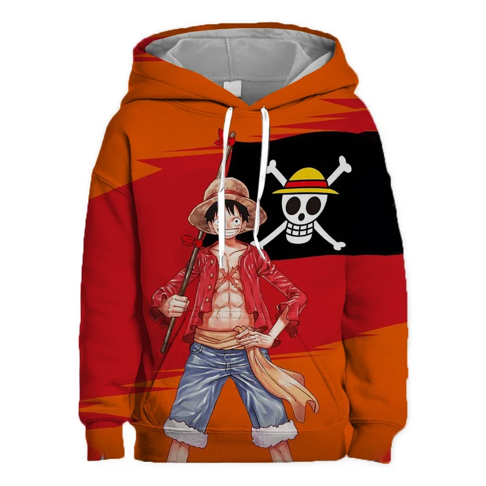 Anime One Piece 3D Hoodie Sweatshirts Trafalgar Law Cosplay Pirates Heart Thin Pullover Kids Hoodies Tops Outerwear Coat Outfit