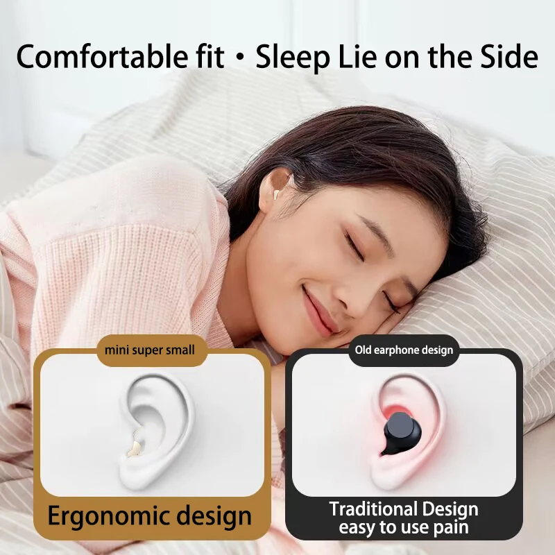 For Android, Apple Wireless Headphones, in-ear，Invisible，HIFI Music Headset, Men and Women Sleep Universal Wireless Earbuds