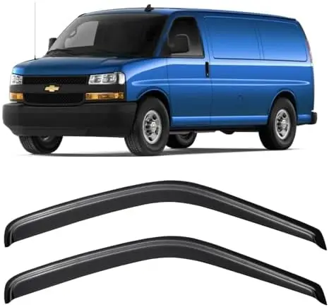 

Дефлекторы окон для Chevrolet Express и GMC Savana 1996-2025 годов выпуска | Дефлекторы от дождя и ветра