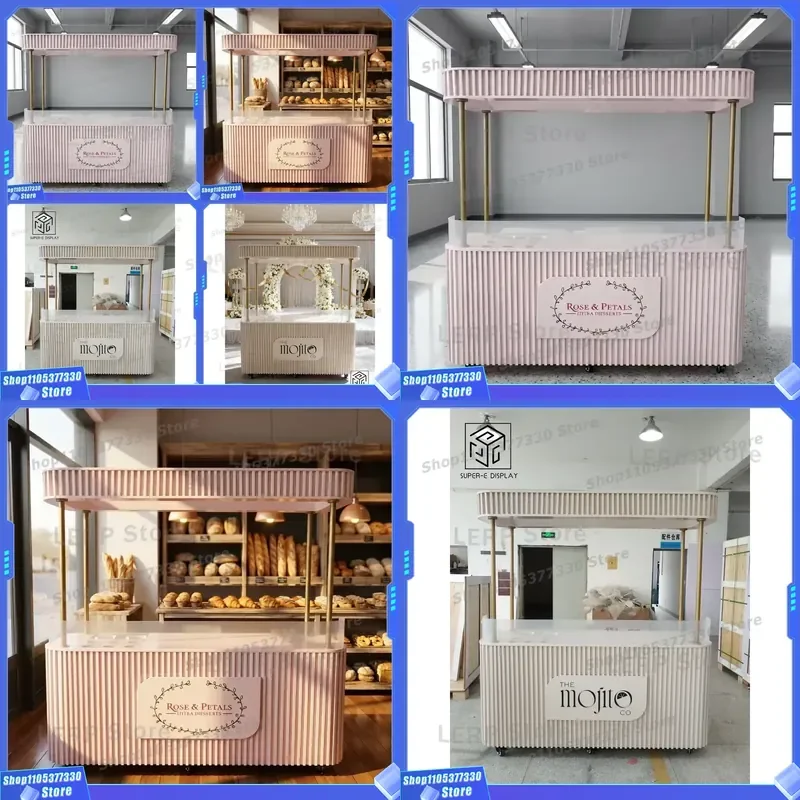 Custom Design Mobile Ice Cream Truck Cart Modern Minimalist Candy Groove Style for Wedding Party Event Decoration Service