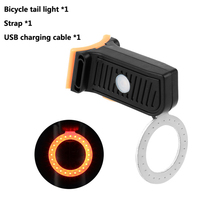 Bicycle Rear Light Bike Taillights COB LED bicycle light Heart/Round Shape USB Rechargeable Creative Taillights