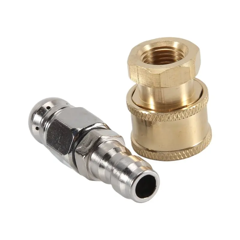 

Новейшая модель: 2-компонентная насадка для прочистки канализации 5000PSI с быстроразъемным соединением для мойки высокого давления, латунные фитинги, быстроразъемный соединитель 1/4 дюйма для Fema